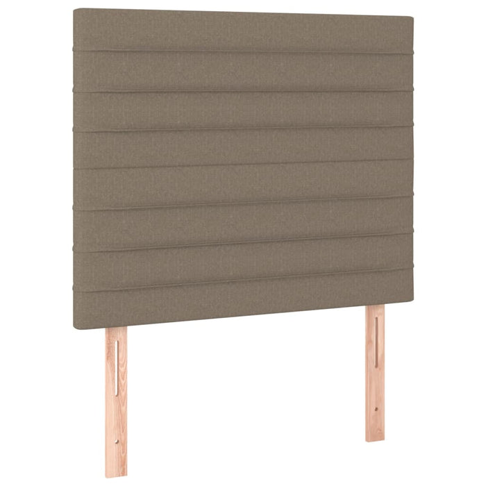 Pat box spring cu saltea, gri taupe, 100x200 cm, textil - WALTI WALTI