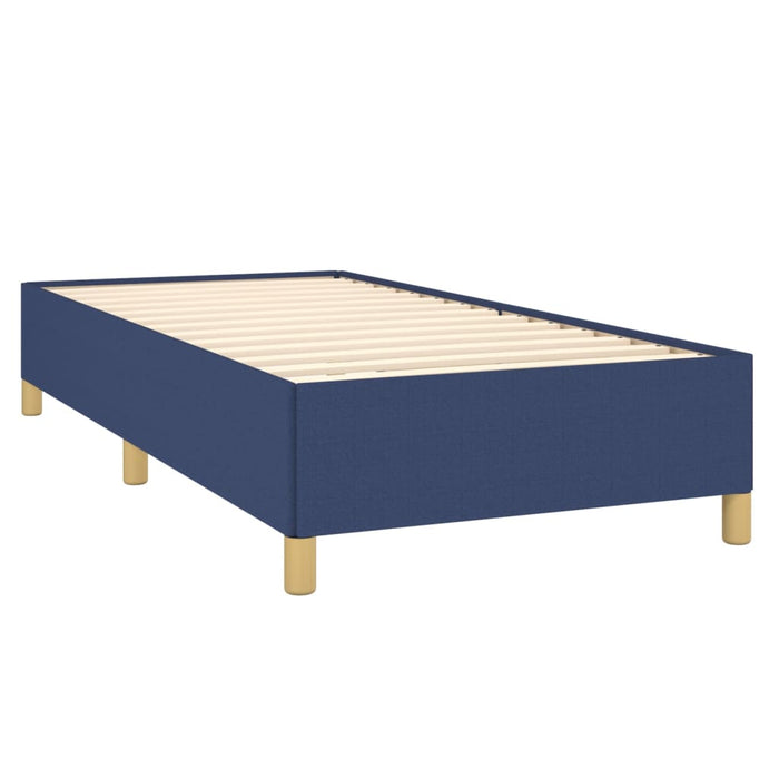Pat box spring cu saltea, albastru, 100x200 cm, textil - WALTI WALTI