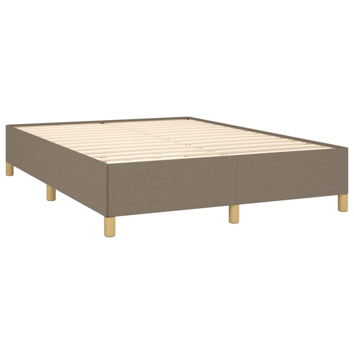 Pat box spring cu saltea, gri taupe, 140x200 cm, textil - WALTI WALTI