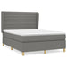 Pat box spring cu saltea, gri închis, 140x200 cm, textil - WALTI WALTI