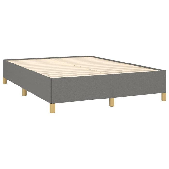 Pat box spring cu saltea, gri închis, 140x200 cm, textil - WALTI WALTI