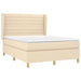 Pat continental cu saltea, crem, 140x200 cm, material textil - WALTI WALTI