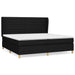 Pat box spring cu saltea, negru, 200x200 cm, textil - WALTI WALTI