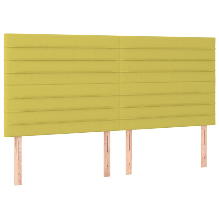 Pat box spring cu saltea, verde, 200x200 cm, textil WALTI