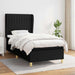 Pat box spring cu saltea, negru, 80x200 cm, textil - WALTI WALTI