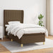 Pat box spring cu saltea, maro închis, 90x190 cm, textil - WALTI WALTI