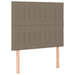 Pat box spring cu saltea, gri taupe, 90x190 cm, textil - WALTI WALTI