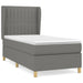 Pat box spring cu saltea, gri închis, 90x200 cm, textil - WALTI WALTI