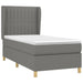 Pat box spring cu saltea, gri închis, 90x200 cm, textil - WALTI WALTI