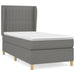 Pat box spring cu saltea, gri închis, 100x200 cm, textil - WALTI WALTI