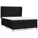 Pat box spring cu saltea, negru, 140x190 cm, textil - WALTI WALTI
