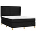 Pat box spring cu saltea, negru, 140x190 cm, textil - WALTI WALTI