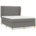 Pat box spring cu saltea, gri închis, 140x200 cm, textil - WALTI WALTI