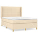 Pat continental cu saltea, crem, 140x200 cm, material textil - WALTI WALTI