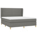 Pat continental cu saltea, gri închis, 160x200 cm, țesătură - WALTI WALTI