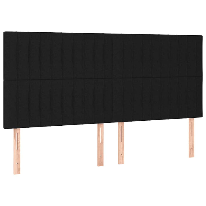 Pat box spring cu saltea, negru, 160x200 cm, textil - WALTI WALTI