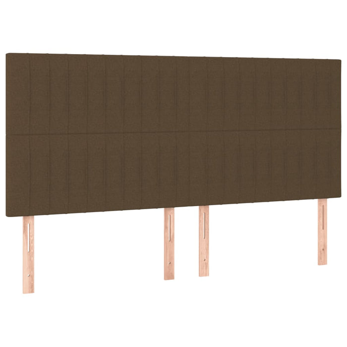Pat box spring cu saltea, maro închis, 160x200 cm, textil WALTI
