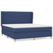 Pat box spring cu saltea, albastru, 180x200 cm, material textil - WALTI WALTI