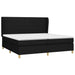 Pat box spring cu saltea, negru, 200x200 cm, textil - WALTI WALTI