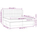 Pat box spring cu saltea, crem, 200x200 cm, textil - WALTI WALTI
