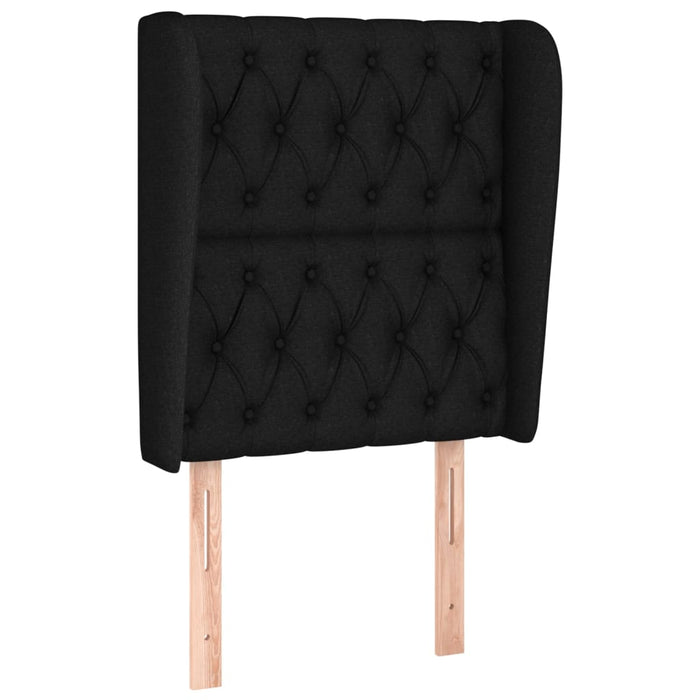 Pat box spring cu saltea, negru, 80x200 cm, textil - WALTI WALTI