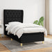 Pat box spring cu saltea, negru, 80x200 cm, textil - WALTI WALTI