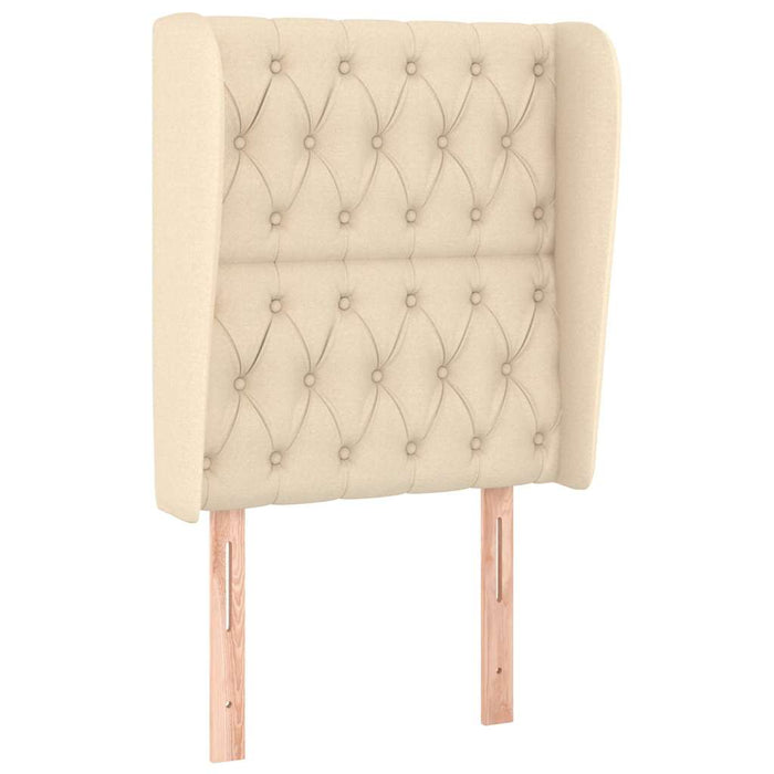 Pat box spring cu saltea, crem, 80x200 cm, textil WALTI