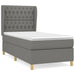 Pat box spring cu saltea, gri închis, 90x190 cm, textil - WALTI WALTI