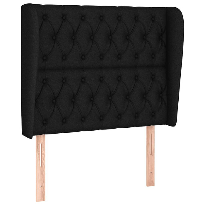 Pat box spring cu saltea, negru, 90x190 cm, textil - WALTI WALTI