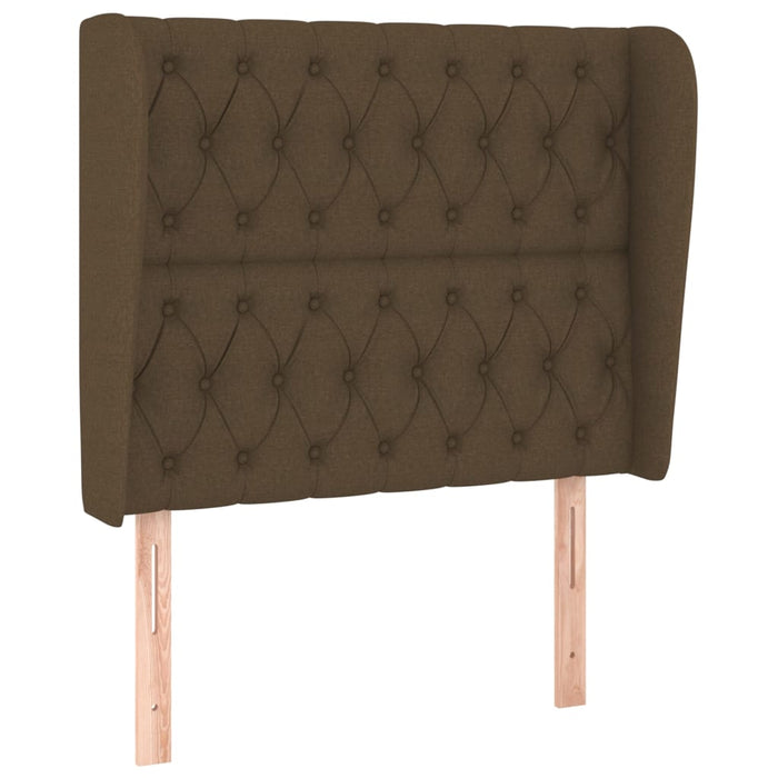 Pat box spring cu saltea, maro închis, 90x200 cm, textil WALTI