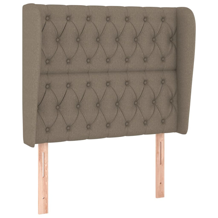 Pat box spring cu saltea, gri taupe, 90x200 cm, textil - WALTI WALTI