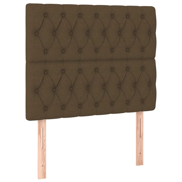 Pat box spring cu saltea, maro închis, 100x200 cm, textil - WALTI WALTI
