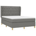 Pat box spring cu saltea, gri închis, 140x190 cm, textil - WALTI WALTI