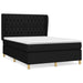 Pat box spring cu saltea, negru, 140x190 cm, textil - WALTI WALTI