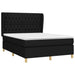 Pat box spring cu saltea, negru, 140x190 cm, textil - WALTI WALTI