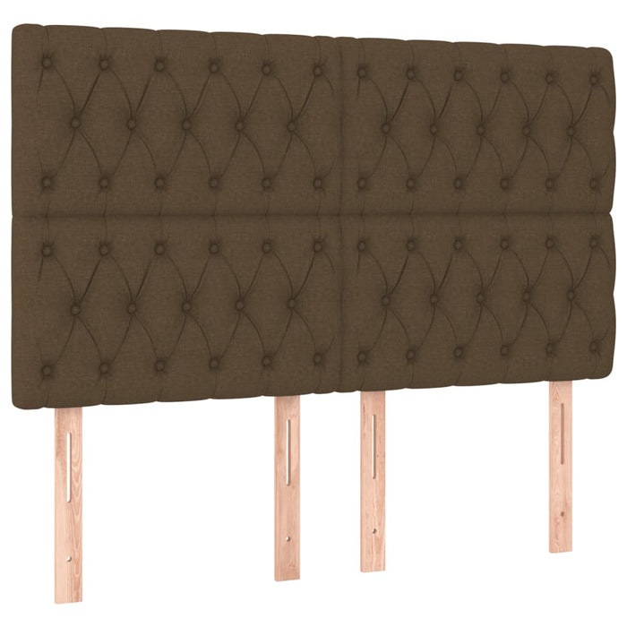 Pat box spring cu saltea, maro închis, 140x200 cm, textil - WALTI WALTI