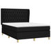 Pat box spring cu saltea, negru, 140x200 cm, textil - WALTI WALTI