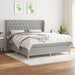 Pat continental cu saltea, gri deschis, 160x200 cm, textil - WALTI WALTI