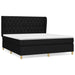 Pat box spring cu saltea, negru, 160x200 cm, textil - WALTI WALTI