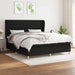Pat box spring cu saltea, negru, 160x200 cm, textil - WALTI WALTI