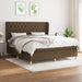 Pat box spring cu saltea, maro închis, 160x200 cm, textil - WALTI WALTI
