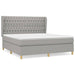 Pat continental, gri deschis, 180x200 cm, material textil - WALTI WALTI