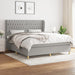 Pat continental, gri deschis, 180x200 cm, material textil - WALTI WALTI