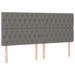 Pat box spring cu saltea, gri închis, 200x200 cm, textil - WALTI WALTI