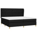 Pat box spring cu saltea, negru, 200x200 cm, textil - WALTI WALTI