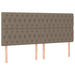 Pat box spring cu saltea, gri taupe, 200x200 cm, textil - WALTI WALTI