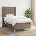 Pat box spring cu saltea, gri taupe, 80x200 cm, textil - WALTI WALTI