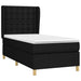 Pat box spring cu saltea, negru, 90x190 cm, textil - WALTI WALTI