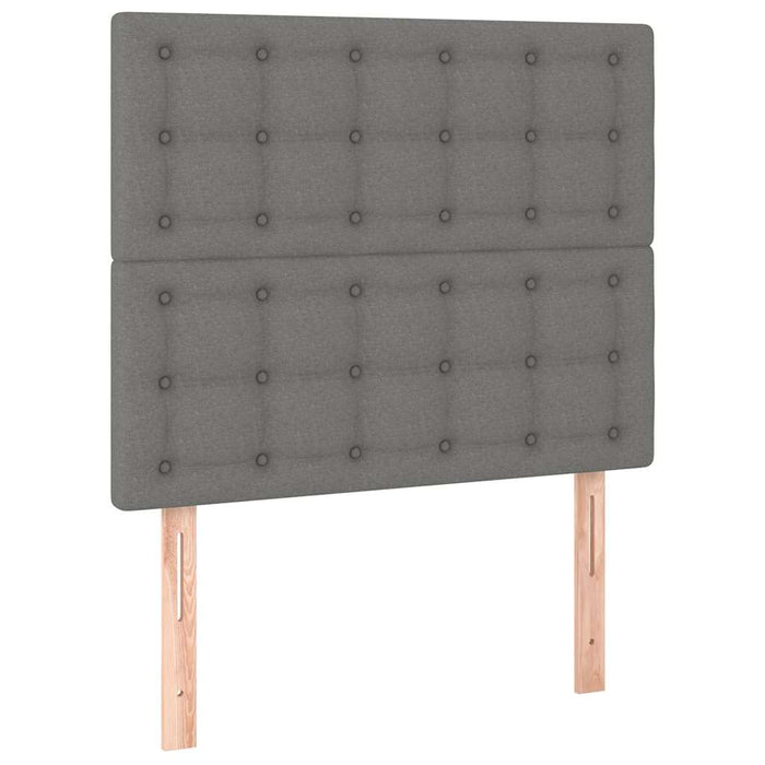 Pat box spring cu saltea, gri închis, 90x200 cm, textil - WALTI WALTI