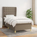 Pat box spring cu saltea, gri taupe, 90x200 cm, textil - WALTI WALTI